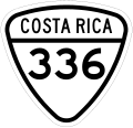 Road shield of Costa Rica National Tertiary Route 336