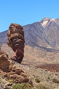 The Roque Cinchado with the Mount Teide Tenerife