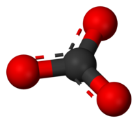 Model bola dan batang anion karbonat