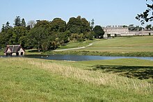 Carton House in 2009, with boathouse Carton House, Maynooth, Co. Kildare - geograph.org.uk - 1653659.jpg