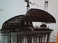 Pose d'un dôme au bâtiment réacteur