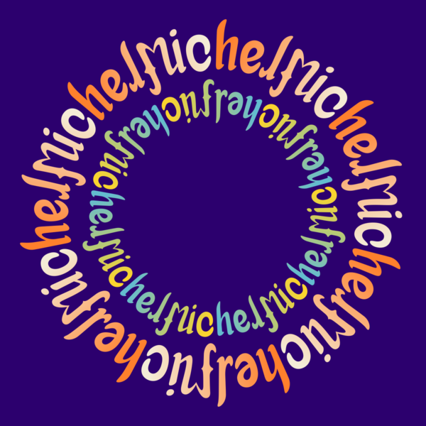 File:Chain ambigram Michel Onfray - fond bleu.png