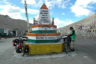 Chang La Mountain pass in Ladakh, India