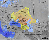 حدود إمبراطورية الخزر بين سنتي 650 و850م