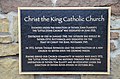 Christ the King Church, Fort Smith, AR, Plaque on Front Wall.JPG
