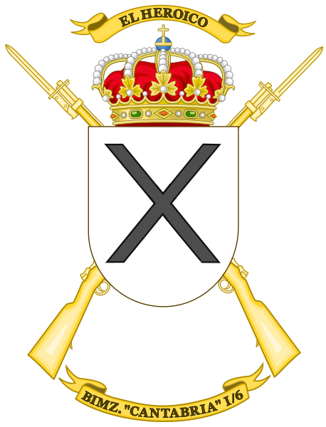 File:Coat of Arms of the 1st-6 Mechanized Infantry Battalion Cantabria.svg