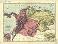 Colombia y Venezuela, mapa de 1898