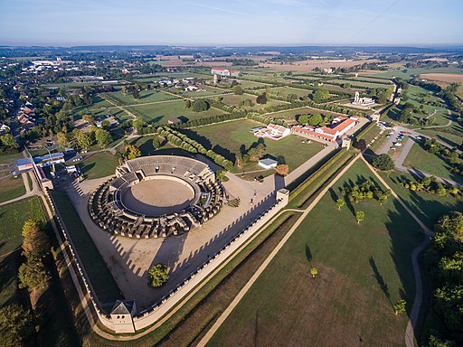 Vogelperspektive auf Colonia Ulpia Traiana bei Xanten. UNESCO-Welterbe am Niederrhein