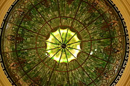 The dome inside the main courtroom Colorado County Courthouse dome.JPG