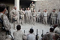 Commandant of the U.S. Marine Corps Gen. James Conway talks with Marines of 1st Battalion, 5th Marine Regiment at Patrol Base Jaker, Nawa district, Helmand province, Afghanistan, Aug. 24, 2009 090824-M-ZU432-541.jpg