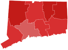 Results by county
Map legend
.mw-parser-output .legend{page-break-inside:avoid;break-inside:avoid-column}.mw-parser-output .legend-color{display:inline-block;min-width:1.25em;height:1.25em;line-height:1.25;margin:1px 0;text-align:center;border:1px solid black;background-color:transparent;color:black}.mw-parser-output .legend-text{}
Corey--80-90%
Corey--70-80%
Corey--60-70% Connecticut Senate Republican Primary Election Results by County, 2018.svg