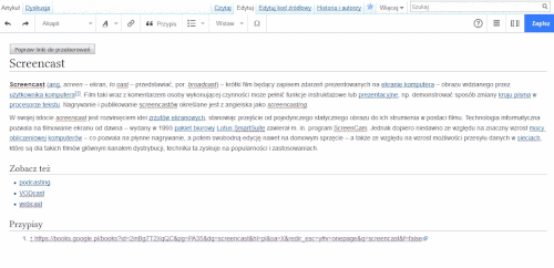 Converting url to proper reference with Citoid on Polish Wikipedia.gif