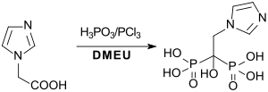 DMEU Synthese von Zoledronsäure.svg