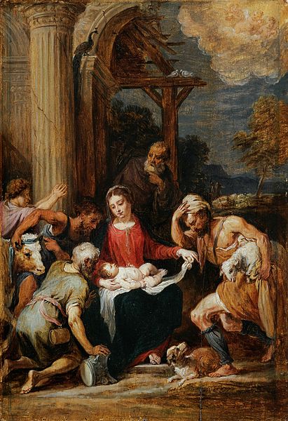 File:David Teniers the Younger - Adoration of the Shepherds after Andrea Schiavone - Fondation Custodia 5796.jpg