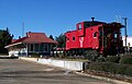 A caboose outside the old L & N railroad depot, now the Walton County Heritage Museum.