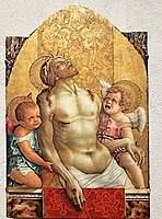 Dead Christ Supported by Two Angels, c. 1472, Carlo Crivelli, (Philadelphia Museum of Art)