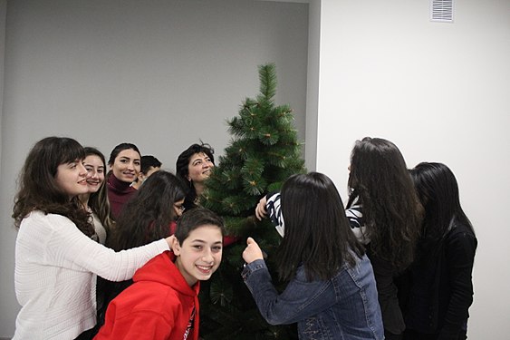 Decoration of Wikimedia Armenia Christmas tree, 12 Dec 2017 01.jpg