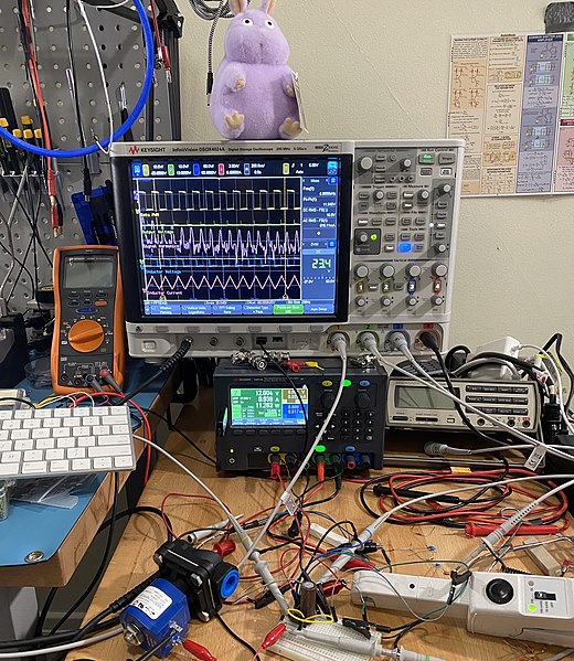 File:Digital oscilloscope in use.jpg