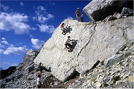 Dinosaurs tracks M Pelmetto Italy 1985.JPG