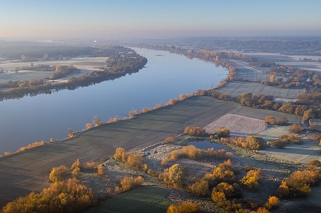 Vistula in the Polish region of Kuyavia and southern Pomerania.