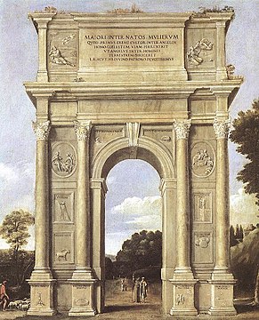 L’Arc de Trajan peint par Le Dominiquin