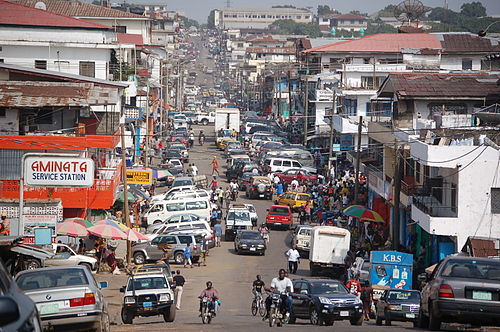 רחוב בעיר הבירה מונרוביה, 2009