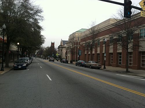 A view of North Main Street in downtown Suffolk, Virginia