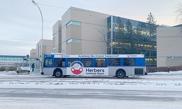 Edmonton Transit Service New Flyer D40LF on route 902 service to NAIT