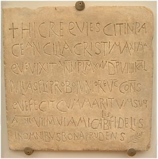 <span class="mw-page-title-main">Early Christian inscriptions</span>