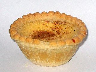 Custard tart Baked dessert consisting of an egg custard-filled pastry crust