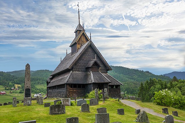The 13th century Eidsborg Stave Church in Tokke, Upper Telemark