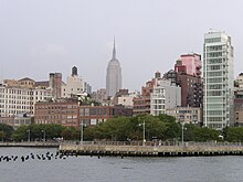 Hudson River Park with Empire State Building in the background