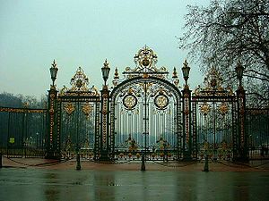 Entrée du Parc de la tête d'or à Lyon