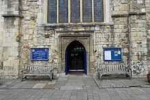 Entrance on the western side Entrance to St Michael's Church, Southampton.jpg