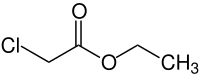 Structural formula of ethyl chloroacetate