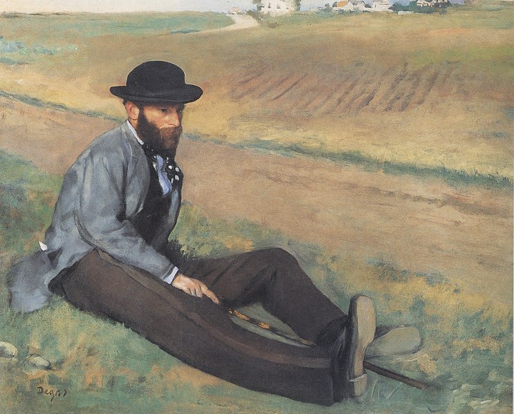 Balades sur les traces des impressionnistes : Ile de France et Normandie 744px-Eugene_Manet_%281874%29_by_Edgar_Degas