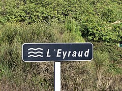 Panneau indiquant l'Eyraud.