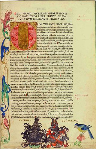 De Nativitatibus sive Matheseos ristampata da Aldo Manuzio nel 1501
