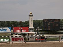 The finish post at Belmont Park Finish post.jpg