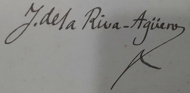signature de José de la Riva-Agüero y Osma