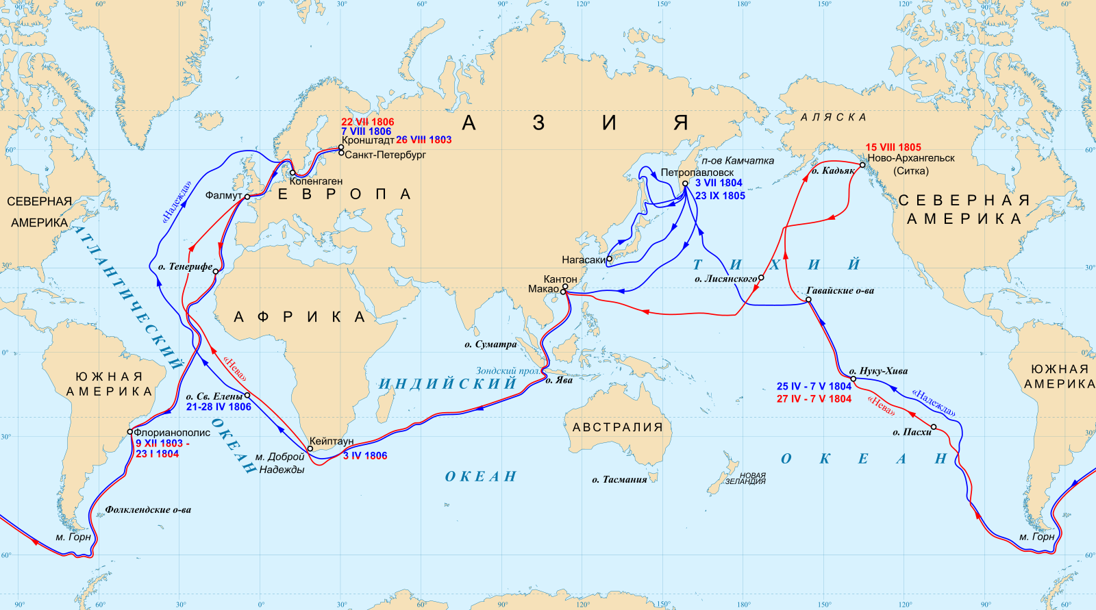 Путешествие через россию. Плавание Крузенштерна и Лисянского 1803-1806. Маршрут плавания Крузенштерна и Лисянского. Плавание Крузенштерна и Лисянского.