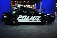 Ford Police Interceptor Sedan at the 2014 Chicago Auto Show Ford Taurus Police Interceptor (12488799034).jpg