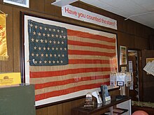 The museum's 47-star U. S. Flag Forty-seven star US flag Alamogordo.jpg