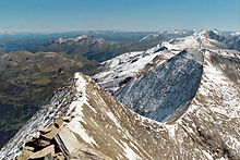 Main ridge (Fuscherkarkopf) in the Hohe Tauern range