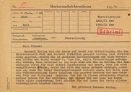 Telegram Göring