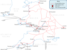 GWR hartă rutele de transport maritim și docuri.png