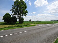 Locatie van de halte "Les Bordes" op de kruising van de RN36 met een pad dat naar het gehucht leidt