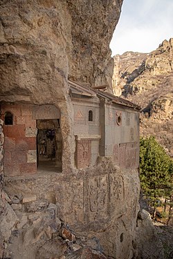 Geghard is a monastery in Armenia.