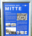 Schautafel des Gestaltungsprojektes der neuen Staßfurter Stadtmitte.