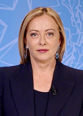 <span class="mw-page-title-main">Giorgia Meloni</span> Prime Minister of Italy since 2022